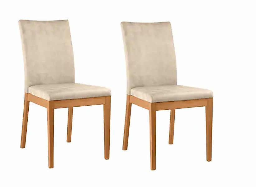 Home affaire 4-Fußstuhl »Dendres« (Set) 2 Stk. Microfaser Sitz und Ruecken günstig online kaufen