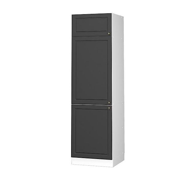 Vicco Kühlumbauschrank Fame-Line Hochschrank für die Küche Anthrazit-Gold/W günstig online kaufen