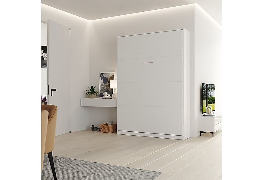 SMARTBett Schrankbett Wandklappbett 100/ 140/ 160x200 cm Weiß mit Gasdruckf günstig online kaufen