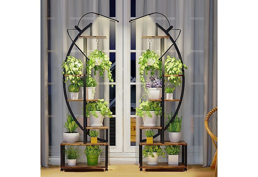 Sunicol Pflanzentreppe 6 Etagen Metall Blumenständer mit Pflanzenlicht, mit günstig online kaufen