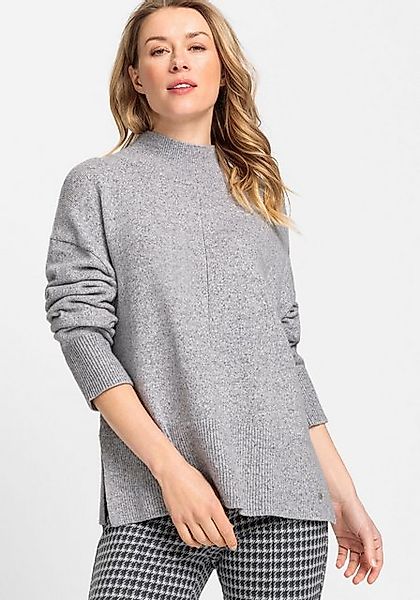 Olsen Stehkragenpullover mit seitlichen Schlitzen am Saum günstig online kaufen