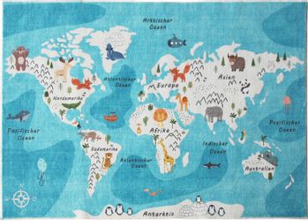 my home Kinderteppich Weltkarte, rechteckig, Höhe: günstig online kaufen