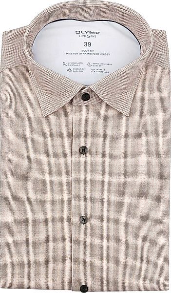 OLYMP Hemd Level 5 24/Seven Pied De Poule Braun - Größe 41 günstig online kaufen
