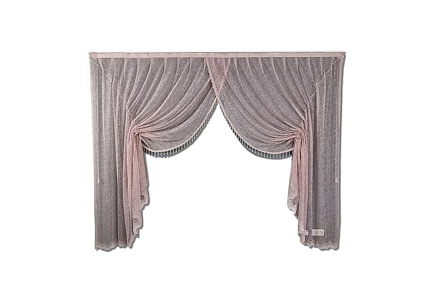 Gardinen by Justyna Gardine Kruvaze Schlicht Alt Rosa, Kräuselband, transpa günstig online kaufen