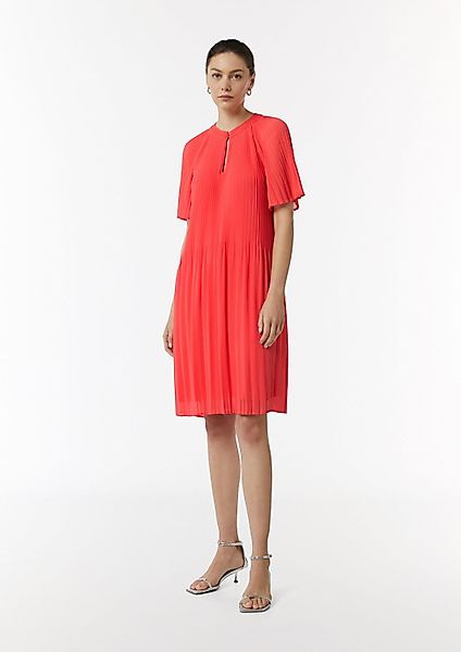 comma Minikleid Kleid Chiffon-Kleid mit Plisseefalten günstig online kaufen