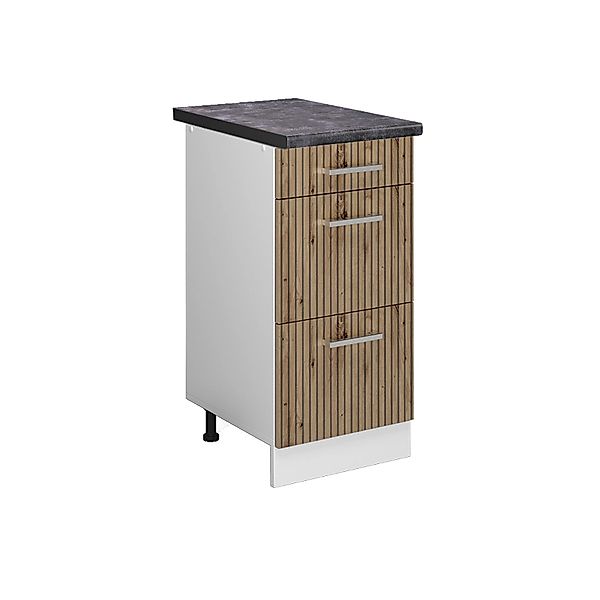 Vicco Spülenunterschrank R-Line Artisan-Eiche/Weiß 80 cm AP Anthrazit günstig online kaufen