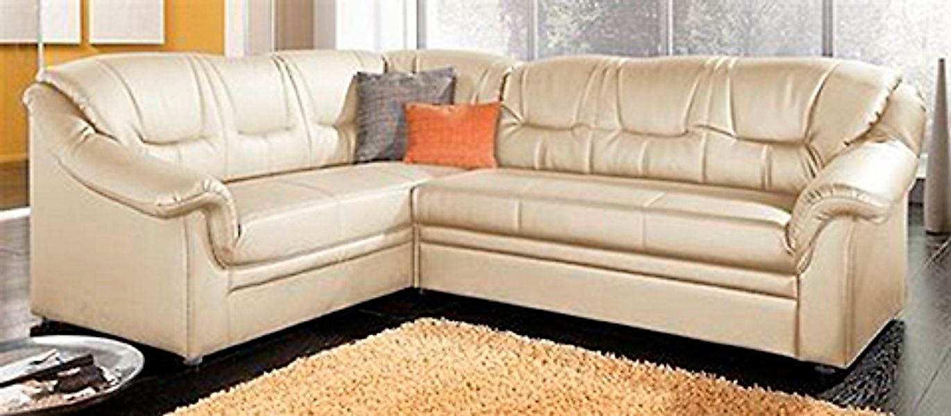 DOMO collection Ecksofa »Montana, zeitlose Rückensteppung, bequeme Armlehne günstig online kaufen