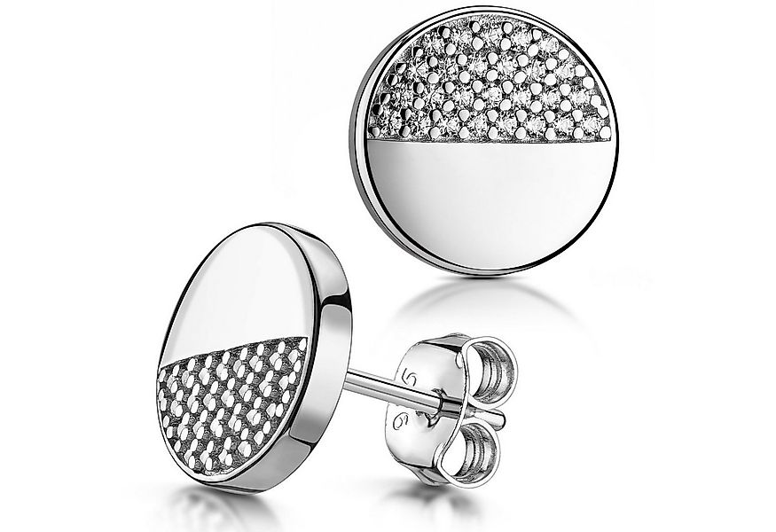 Materia Paar Ohrstecker Silber mit Zirkonia Steinen SO-452, 925 Sterling Si günstig online kaufen