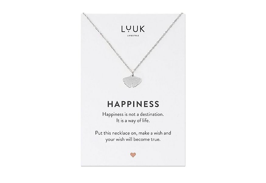 LUUK LIFESTYLE Kette mit Anhänger Ginkgo, Freundschaftskette, Geschenkidee, günstig online kaufen