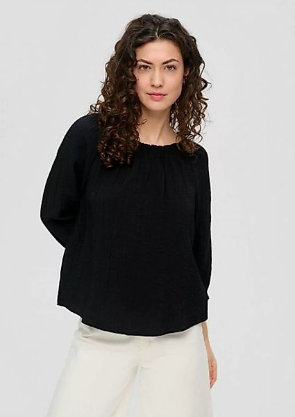 s.Oliver Kurzarmbluse Off-Shoulder-Bluse aus Viskosemix Raffung günstig online kaufen