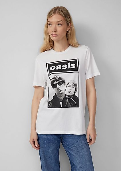 QS Kurzarmshirt T-Shirt Unisex Oasis® Band-Shirt günstig online kaufen