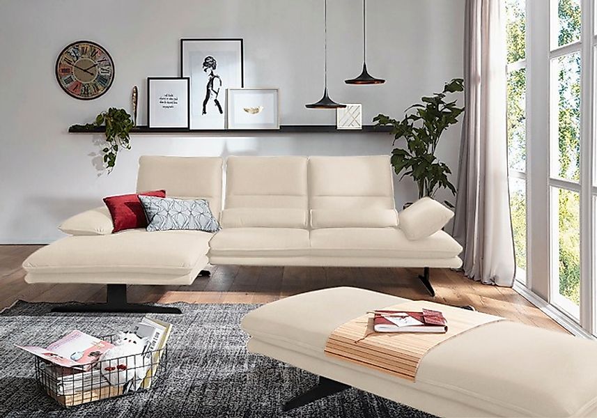 W.SCHILLIG Ecksofa »broadway, Designsofa mit tollem Sitzkomfort« Sitztiefen günstig online kaufen