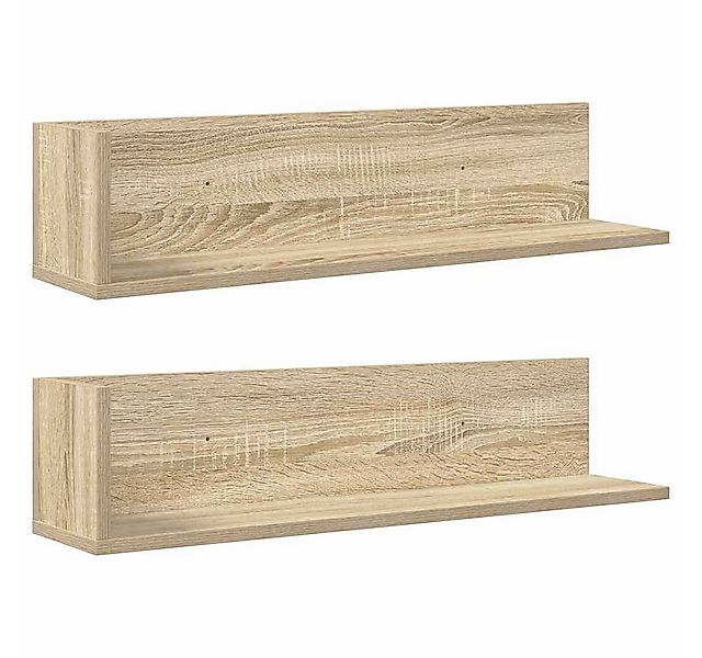 vidaXL Regal Wandregale 2 Stk. Sonoma-Eiche 75x16,5x16,5 cm Holzwerkstoff, günstig online kaufen