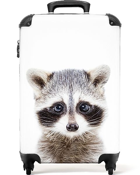 NoBoringSuitcases.com© Hartschalen-Trolley Waschbär - Tiere - günstig online kaufen
