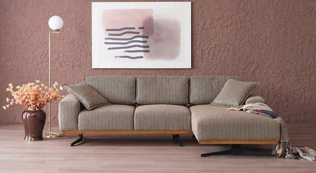 JVmoebel Ecksofa Luxus Ecksofa L Form Modern Möbel Wohnzimmer Grau Eckgarni günstig online kaufen