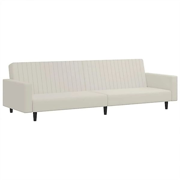 vidaXL Schlafsofa 2-Sitzer Creme Samt 375946 günstig online kaufen