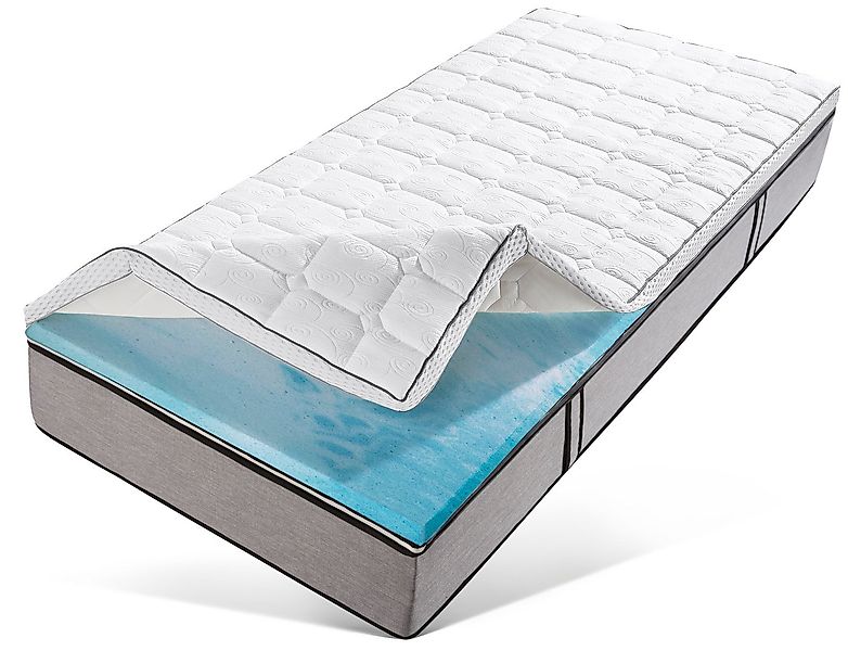 RIBECO, Topper Aaron, Topper 90x200 cm,180x200 cm, 8 cm hoch, Gelschaum, Ma günstig online kaufen