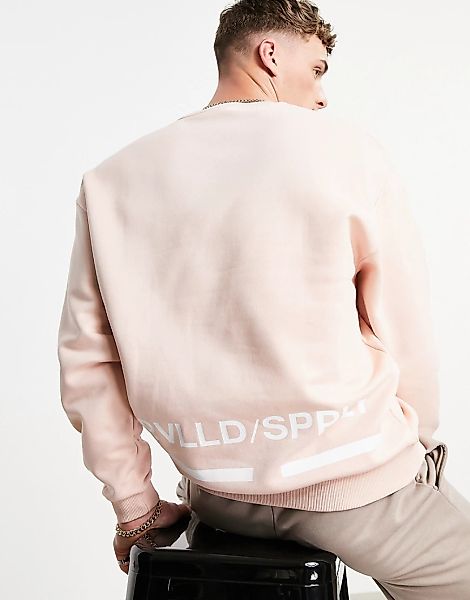 ASOS – Unrvlld Spply – Oversize-Sweatshirt in Rosa günstig online kaufen