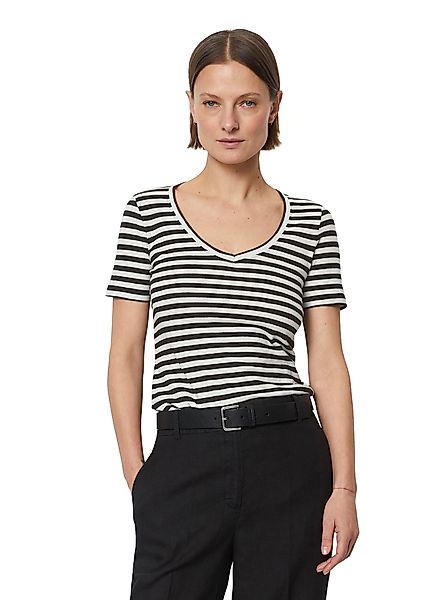 Marc O'Polo T-Shirt abgerundeter V-neck, locker günstig online kaufen