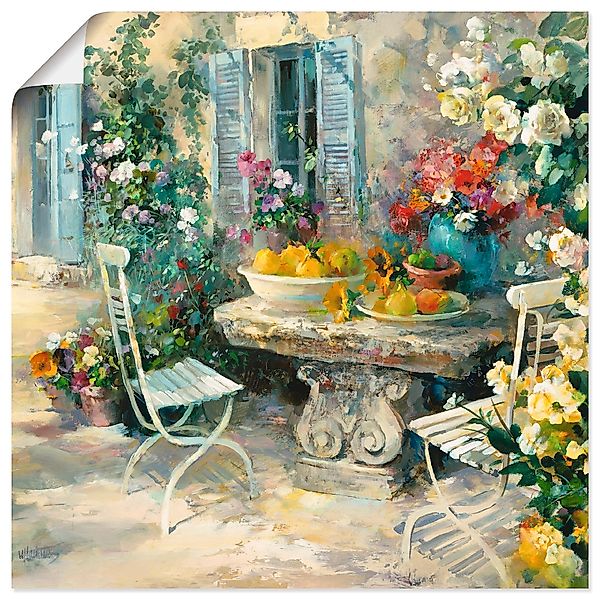 Artland Wandbild "Idyllischer Garten" Garten 1 Stk. tlg. als Leinwandbild, günstig online kaufen