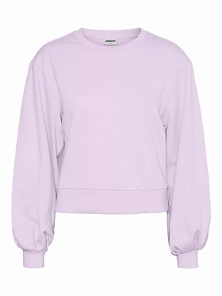 NOISY MAY Ballonärmel Sweatshirt Damen Violett günstig online kaufen