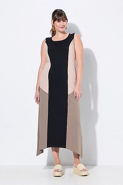 Ulla Popken Jerseykleid Midikleid Jersey Colorblocking A-Linie ärmellos günstig online kaufen
