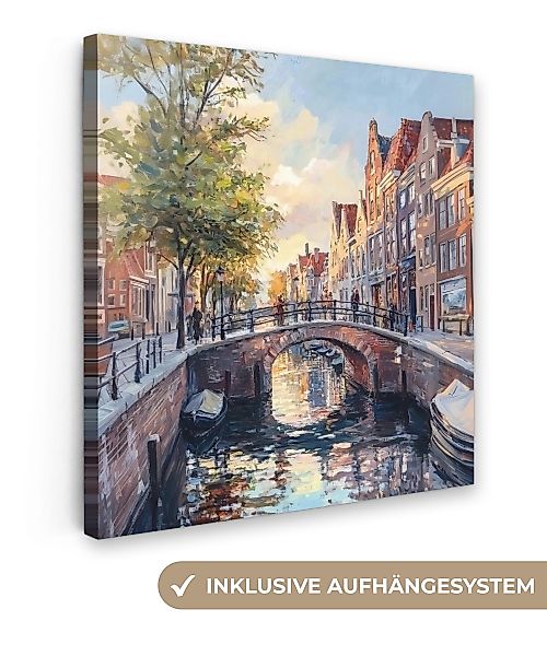 OneMillionCanvasses® Leinwandbild Brücke - Stadt - günstig online kaufen