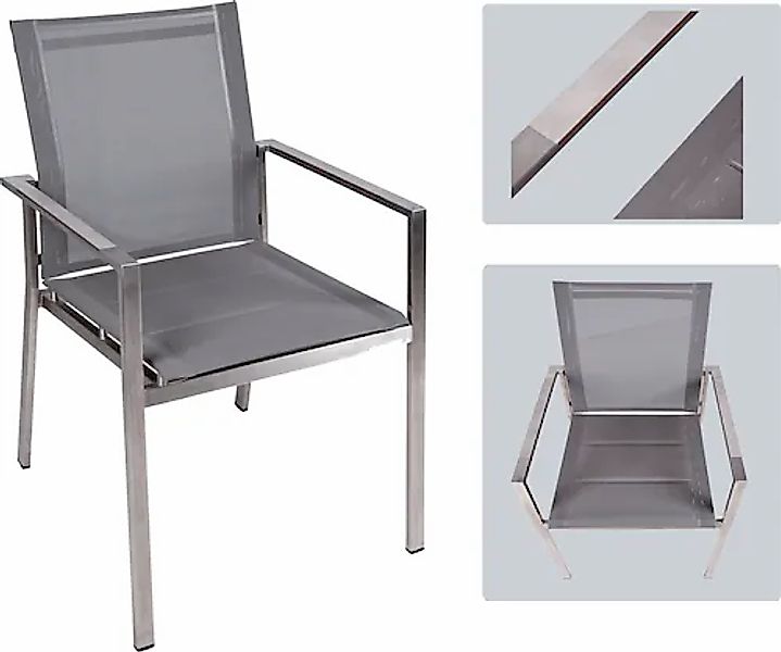 Garden Pleasure Stapelstuhl »SIENNA, 2er Set« (Set) 2 Stk. stapelbar günstig online kaufen