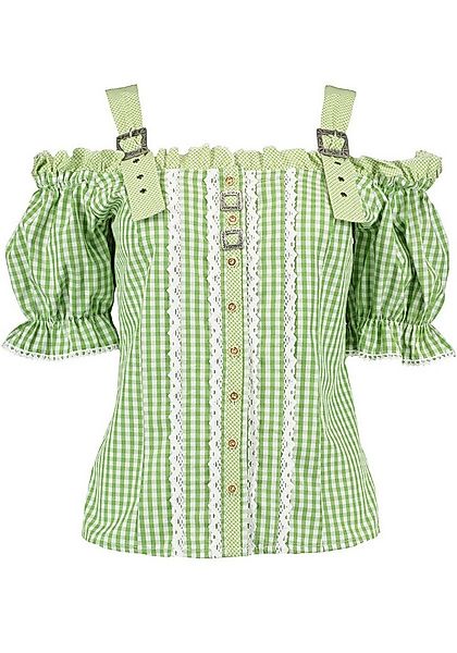 OS Trachten Trachtenbluse Ximira Tailliert, Bluse mit Trägern, Puffärmel, S günstig online kaufen