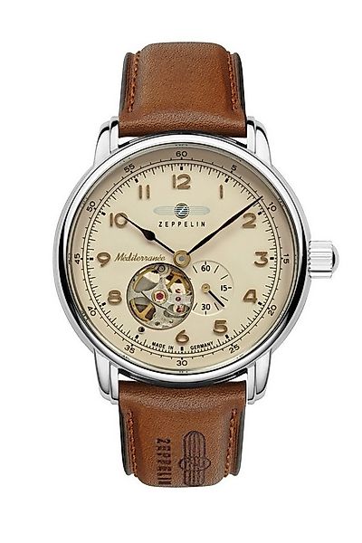 ZEPPELIN Automatikuhr Mediterranee, Made in Germany, Lederband, 40 mm, 9666 günstig online kaufen