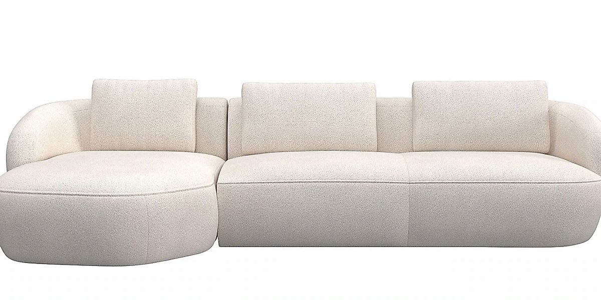 FLEXLUX Wohnlandschaft "Torino, rund, L-Form, Sofa-Ecke mit Recamiere, Long günstig online kaufen