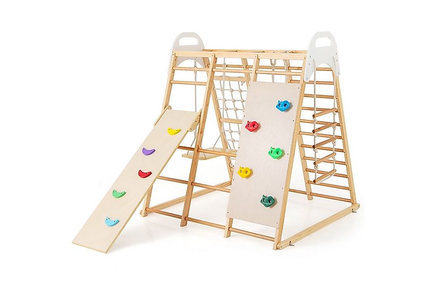COSTWAY Klettergerüst, (1-St), Spielplatz, Kletterspielzeug, Holz, für Kind günstig online kaufen