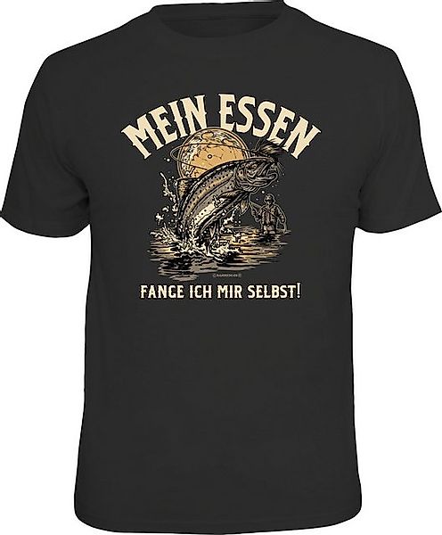 RAHMENLOS® T-Shirt für Angler: mein Essen fange ich mir selbst günstig online kaufen