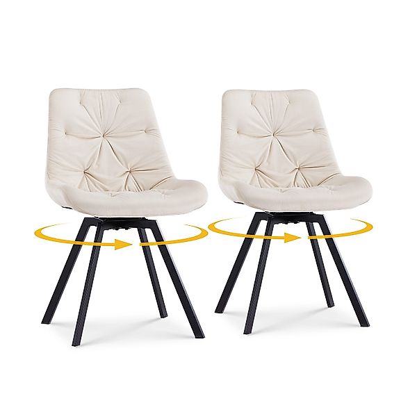 Ofcasa Esszimmerstuhl Samt-Drehstuhl (2er Set, 2 günstig online kaufen