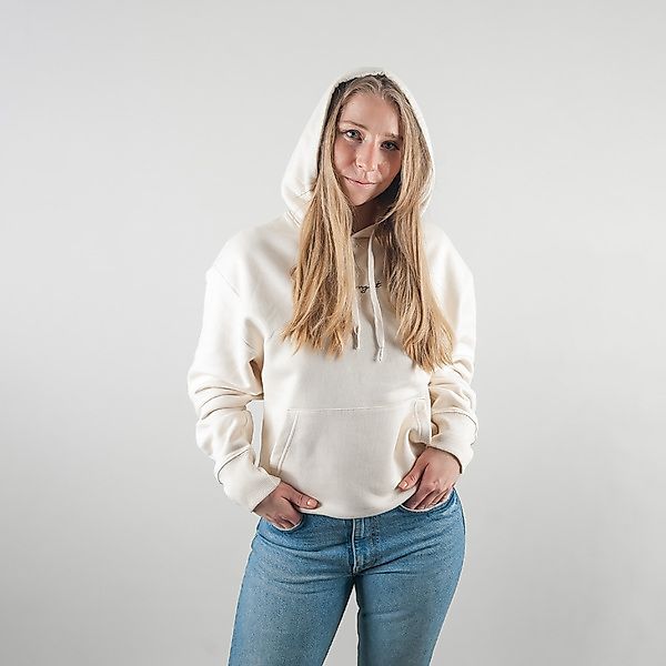 Damen Oversized Pullover/hoodie Aus Bio-baumwolle Dressgoat - Natural Raw günstig online kaufen