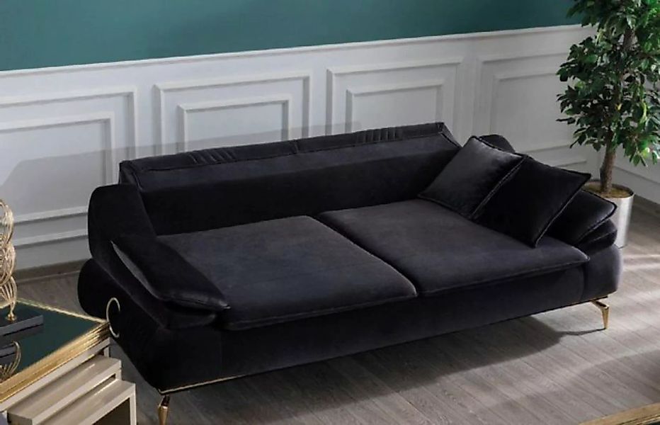 JVmoebel 3-Sitzer Elegantes Wohnzimmer Sofa 3 Sitzer Schwarz Design, Made i günstig online kaufen