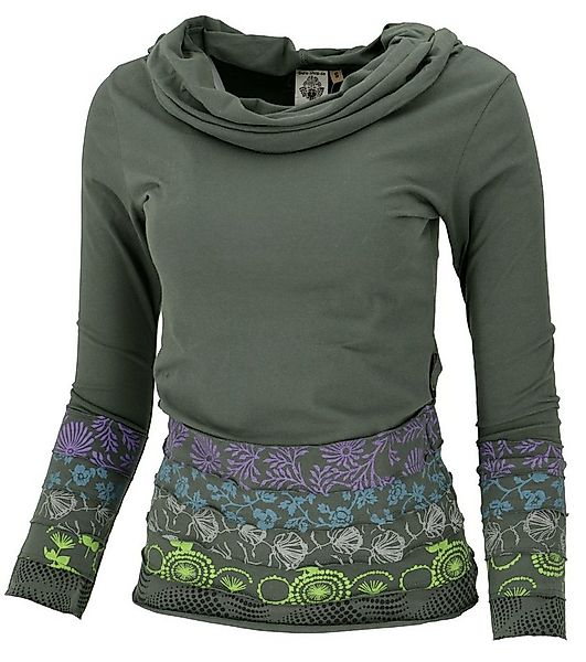 Guru-Shop Longsleeve Kapuzenshirt, Boho Patchwork Shirt mit.. alternative B günstig online kaufen