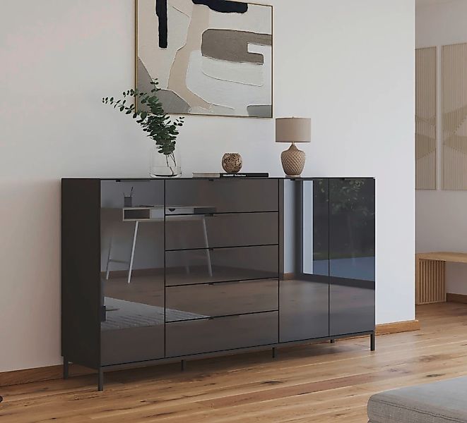 rauch Kombikommode "Kommode Türkommode Sideboard Kombikommode FLIPP mit Gla günstig online kaufen