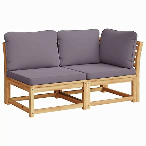 vidaXL Sofaelement 2-tlg. Garten-Lounge-Set mit Kissen Massivholz (1 St) günstig online kaufen