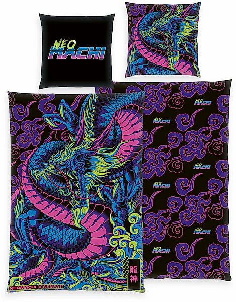 Jugendbettwäsche »Neomachi«, (2 tlg.), mit tollem Motiv günstig online kaufen