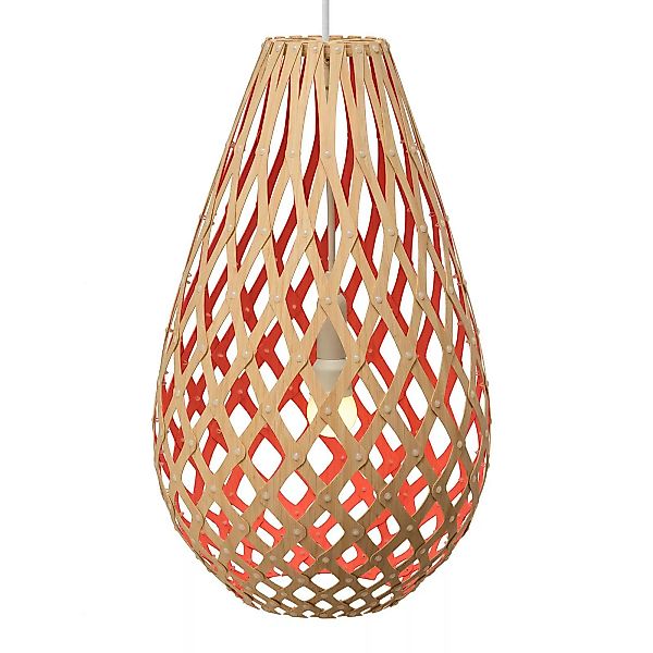 david trubridge Koura Pendellampe 50 cm bambus-rot günstig online kaufen
