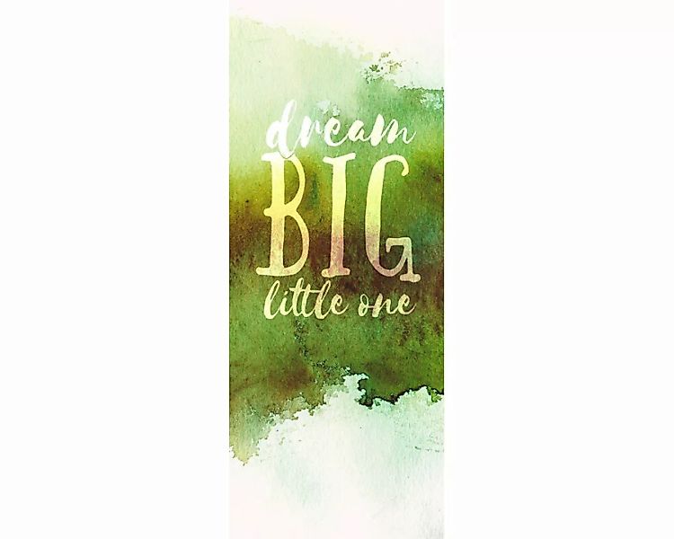 Dekopanel "DreamBig green" 1,00x2,50 m / selbstklebende Folie günstig online kaufen