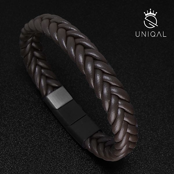 UNIQAL.de Lederarmband Lederarmband Herren "BRAID" Geflochten günstig online kaufen