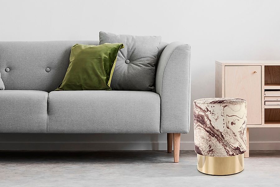 Kayoom Sitzhocker "Hocker Gipsy 325, stilvoller Sitzhocker, runde Form, sti günstig online kaufen