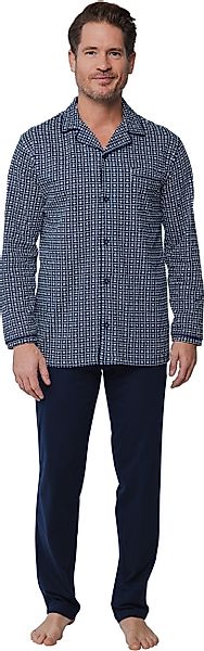 Pastunette Schlafanzug Herren Pyjama lang geknöpft günstig online kaufen