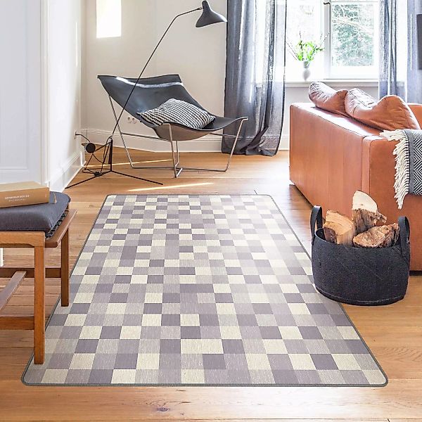 Teppich Geometrisches Muster Mosaik Flieder günstig online kaufen