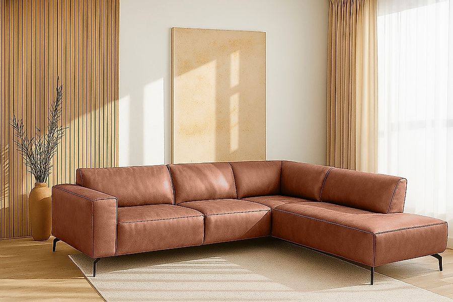 Home affaire Ecksofa "LORCAN mit Metallfüßen, Breite 275 cm, weiches Sitzge günstig online kaufen