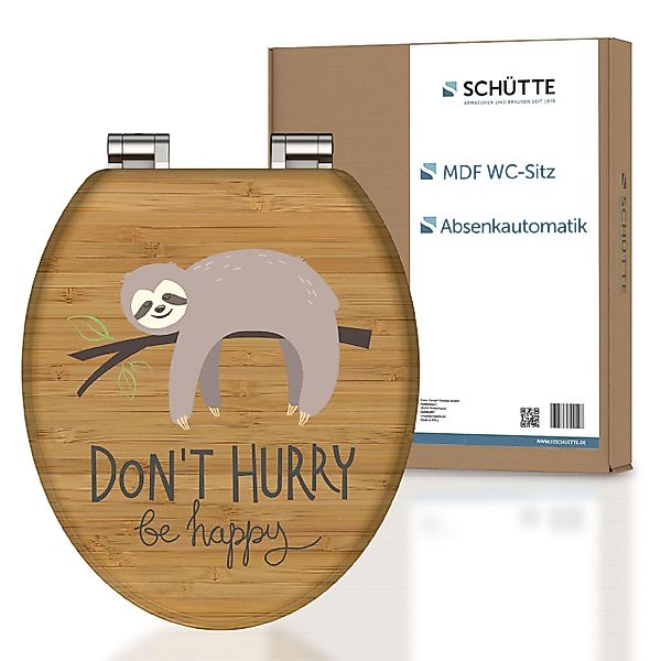 Schütte WC-Sitz Don`t Hurry, Absenkautomatik, Holzkern, günstig online kaufen