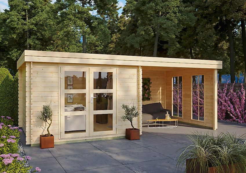 KONIFERA Gartenhaus "Acrux aus skandinavischem Fichtenholz, Wandstärke 28 m günstig online kaufen