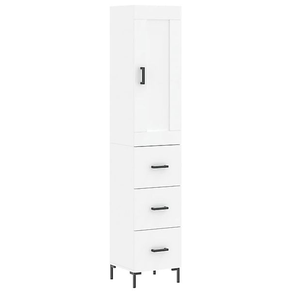 vidaXL Highboard Weiß 34,5x34x180 cm Holzwerkstoff 3200193 günstig online kaufen